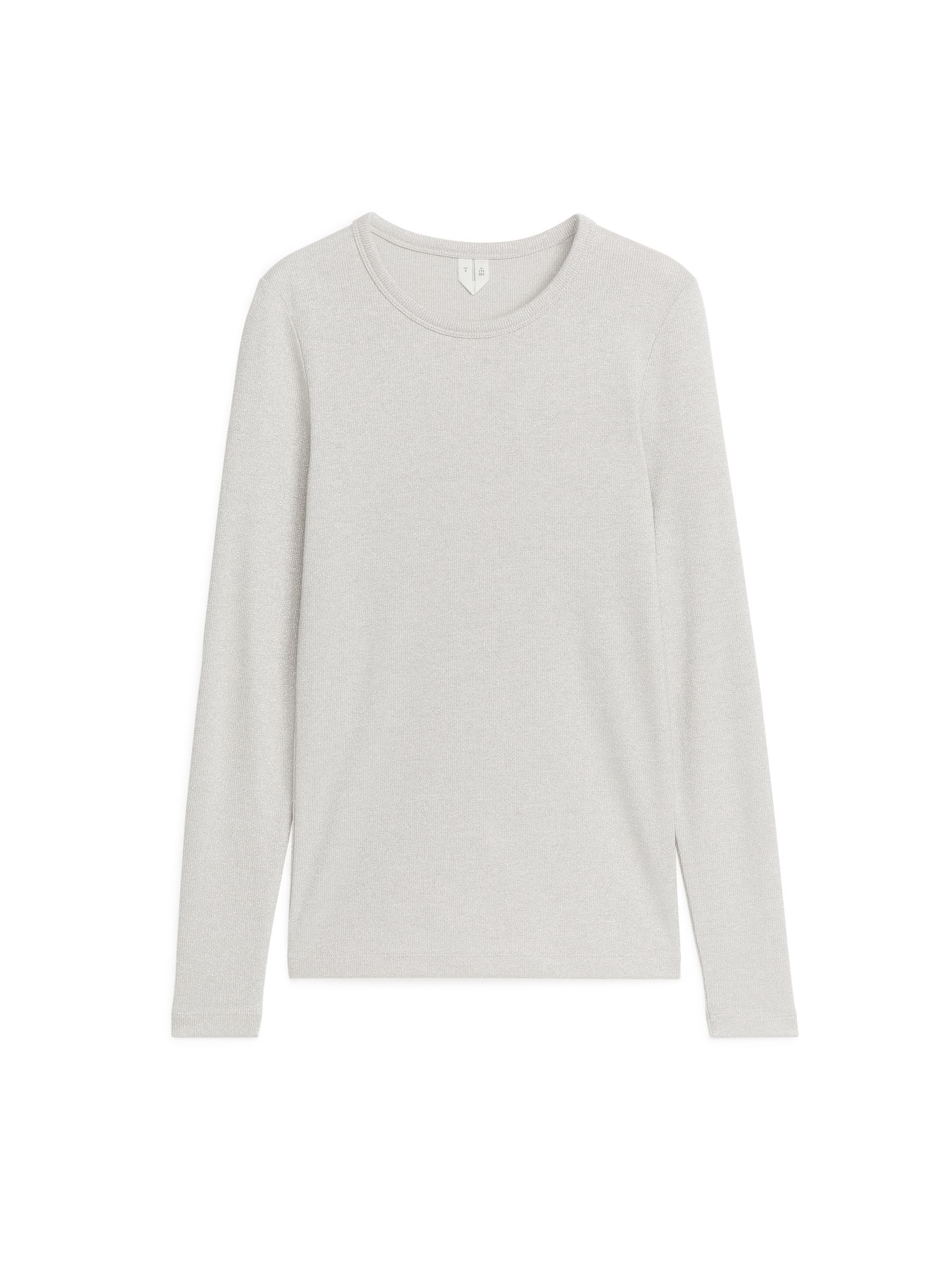 Geripptes Oberteil mit Glitzer-#B4B3B6-2255