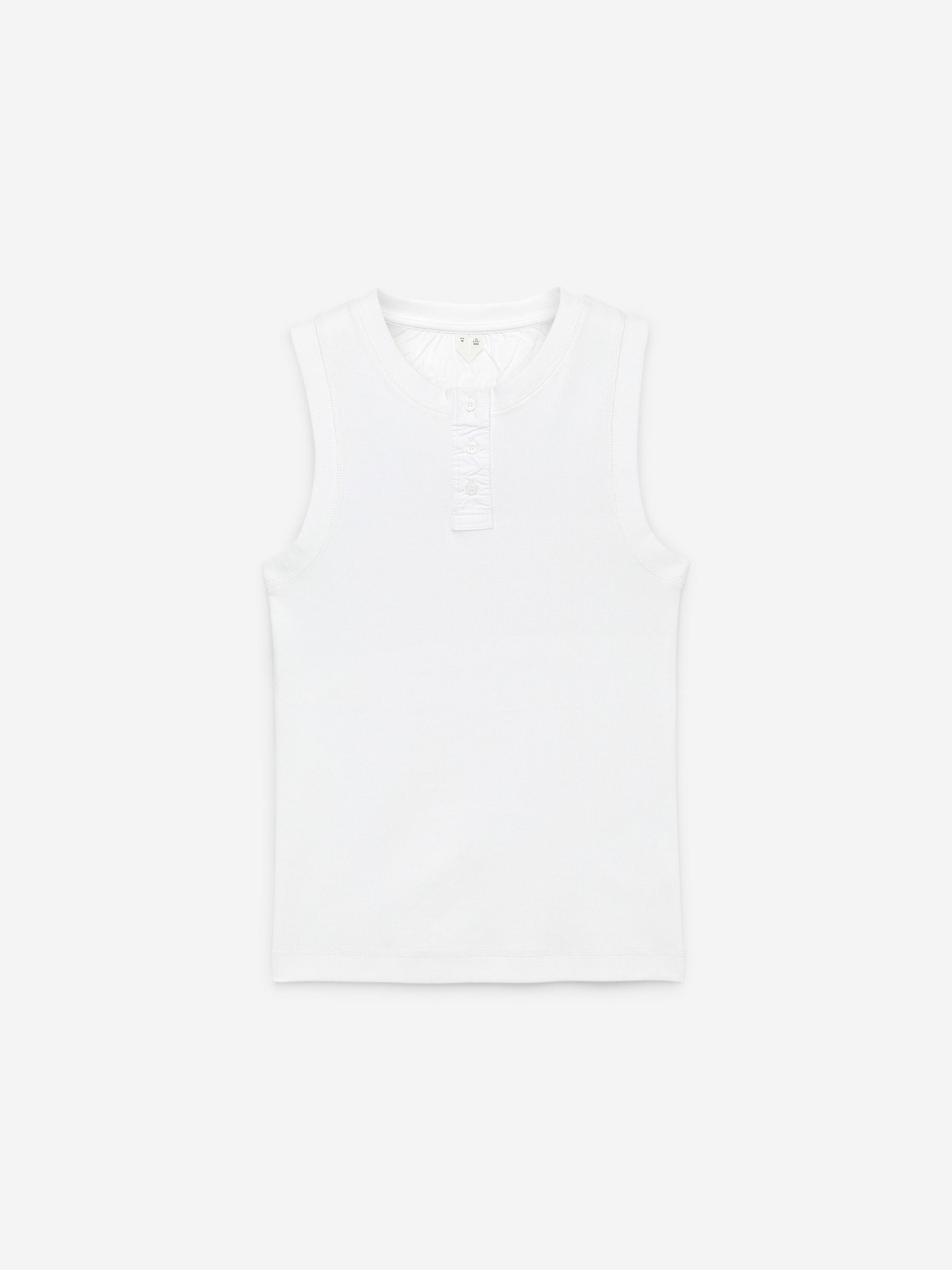 Rib Tank Top-#F4F3E9-15556