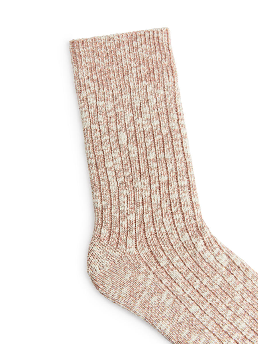 Grobe Stricksocken-#B4857C-11428