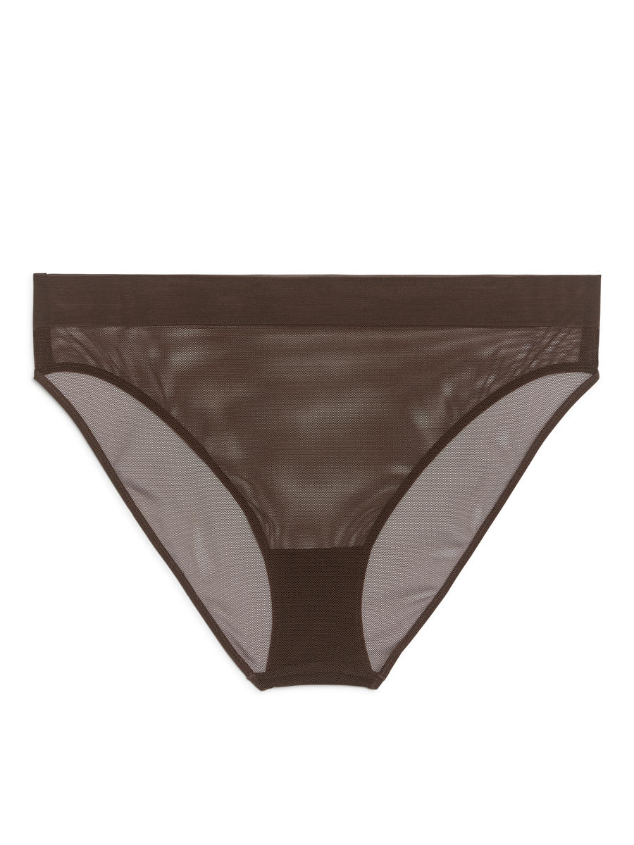 Culotte en mesh - Marron - Femme - 0992085008