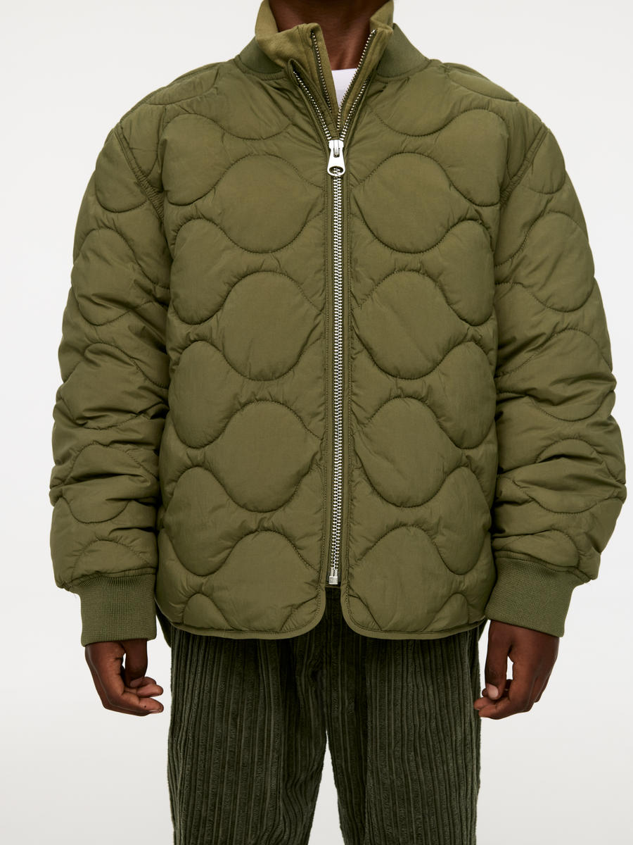 Quilted Jacket-#6A6856-12499