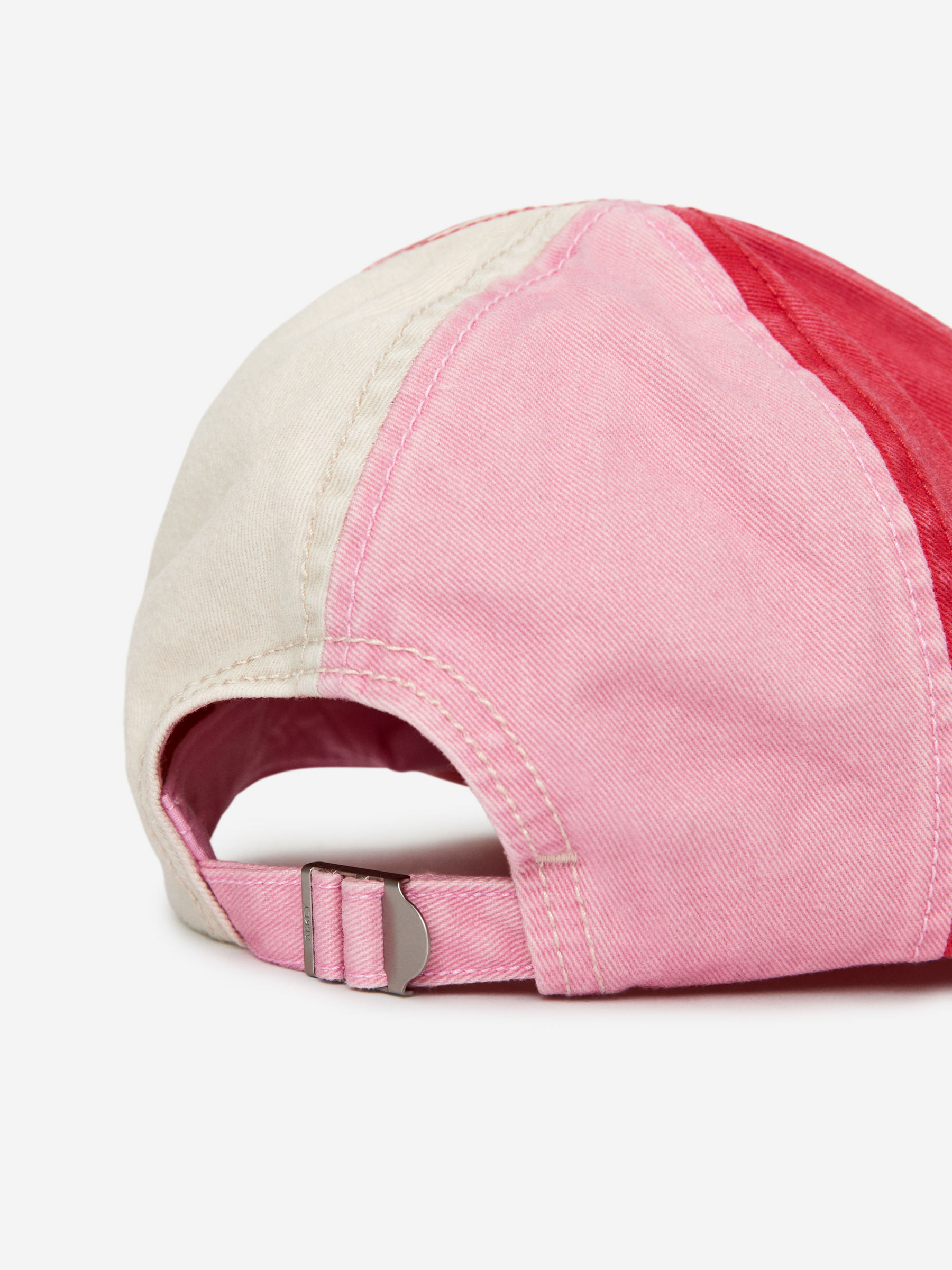 Casquette color block en sergé-#BD433F-14364