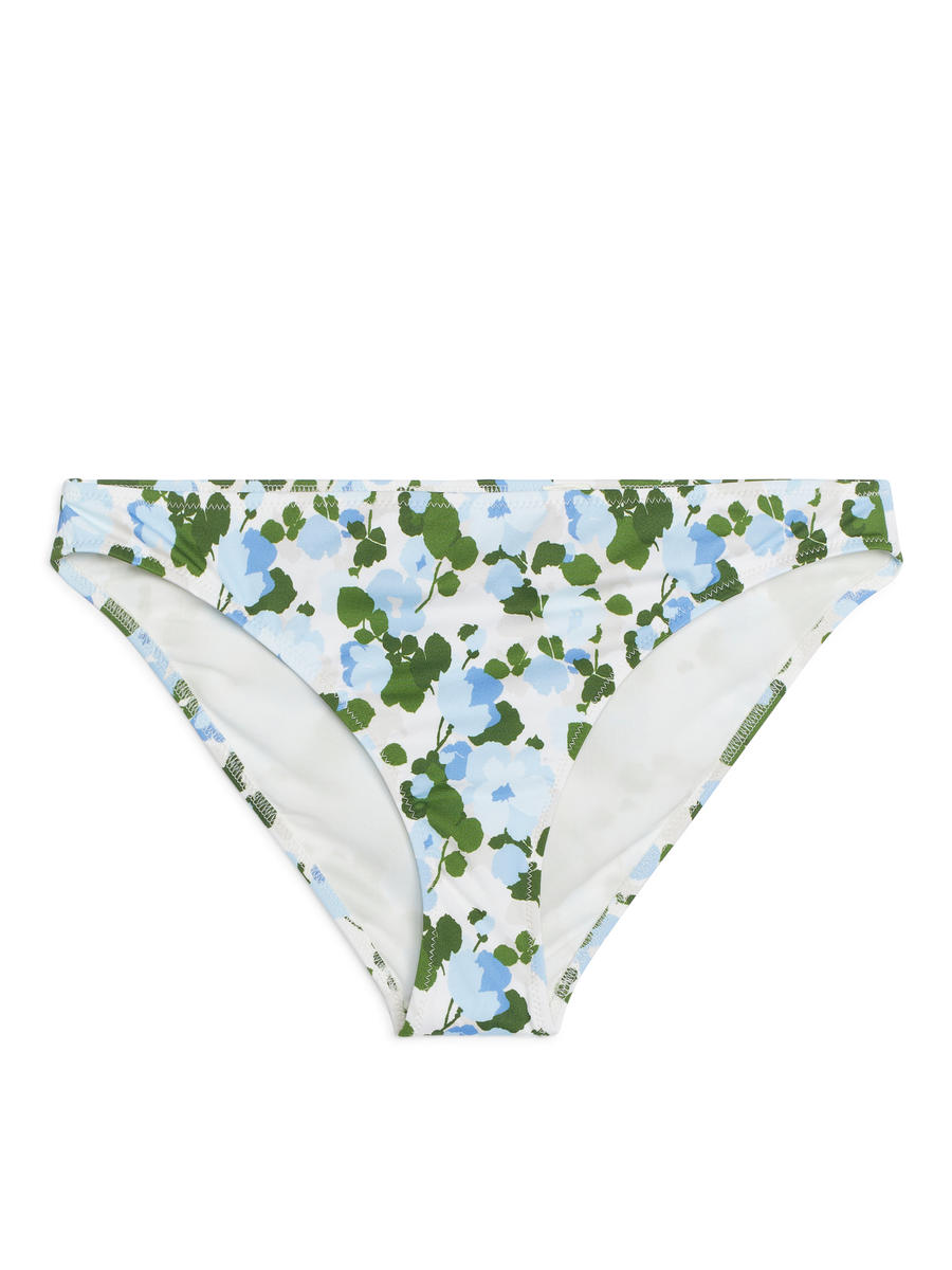 Low-Waist Bikini Bottom - White/Blue/Green - Women - 1223640002