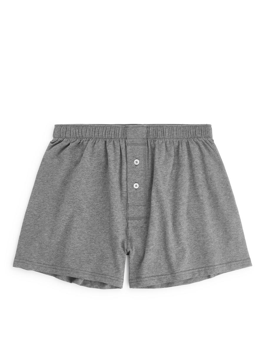 Boxershorts aus Jersey, 2er-Set-#A5A5A5-12703