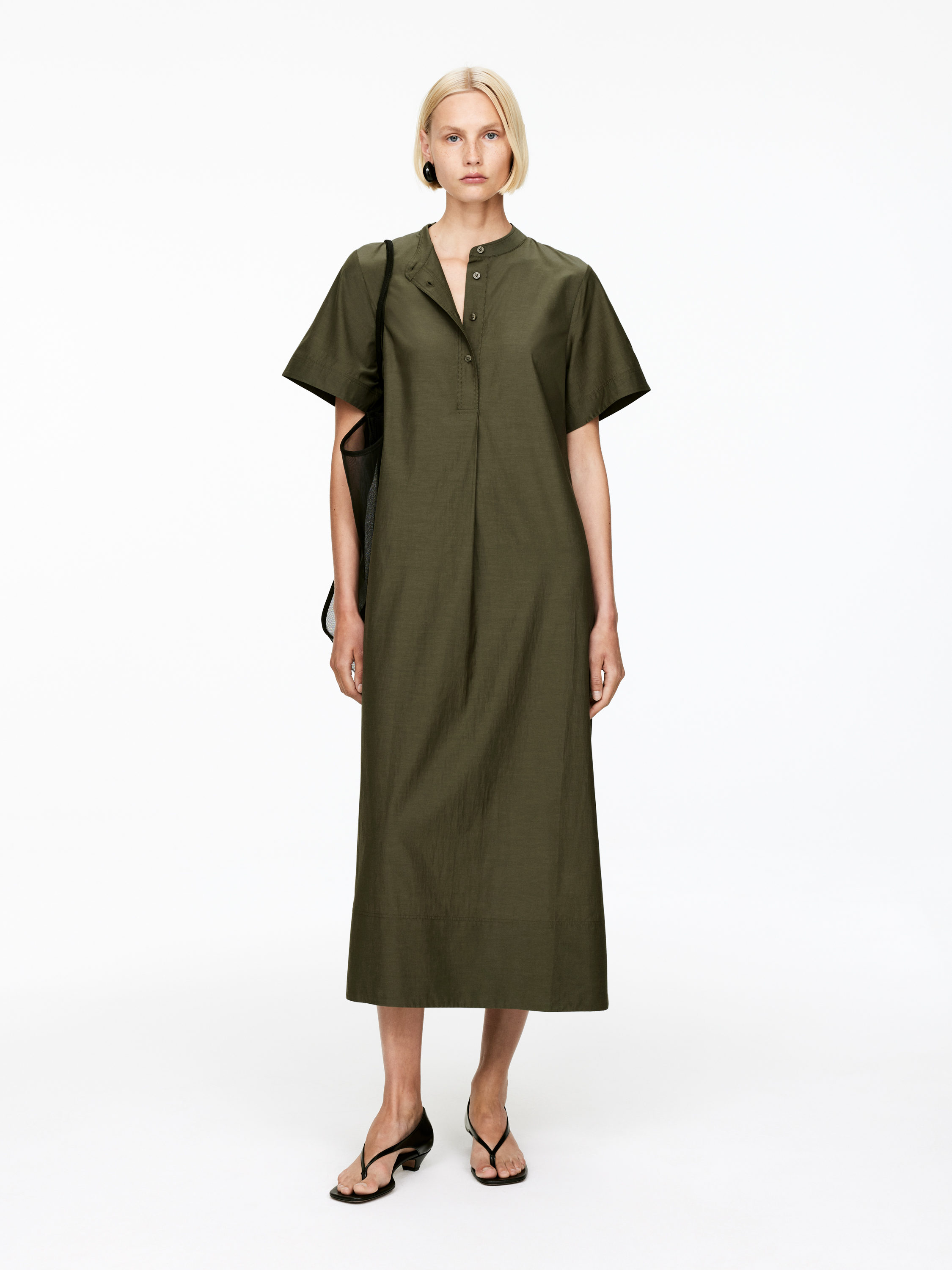 Cupro-Cotton Dress – Green – Women – ARKET WW