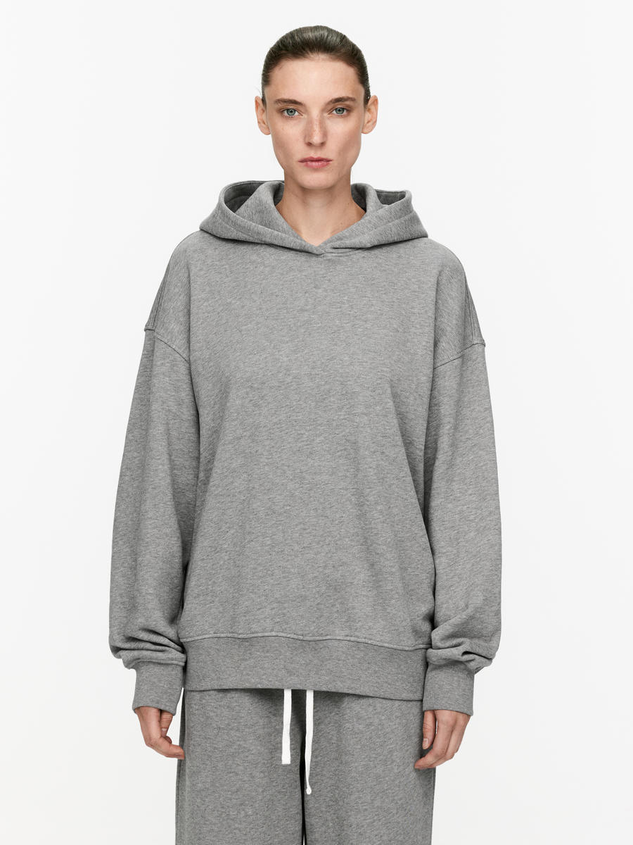 French Terry Hoodie Grey Melange Women ARKET DK