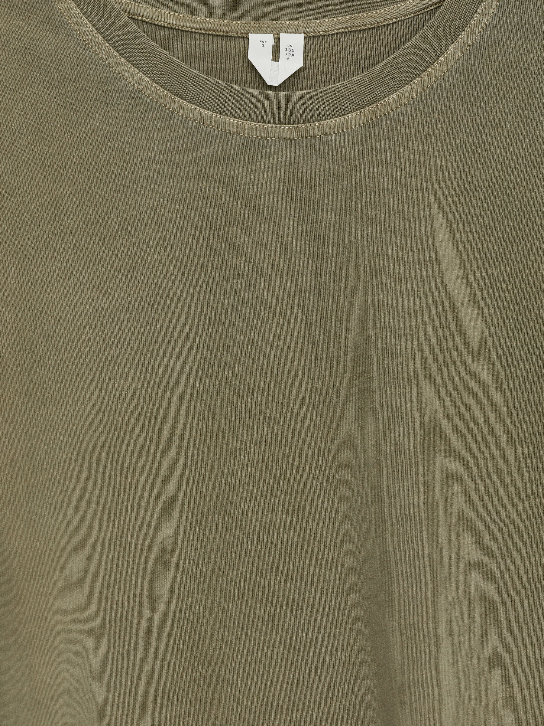 Cotton T-Shirt - Khaki Green - Loose fit - Women - StillMedia/DescriptiveDetail - 1