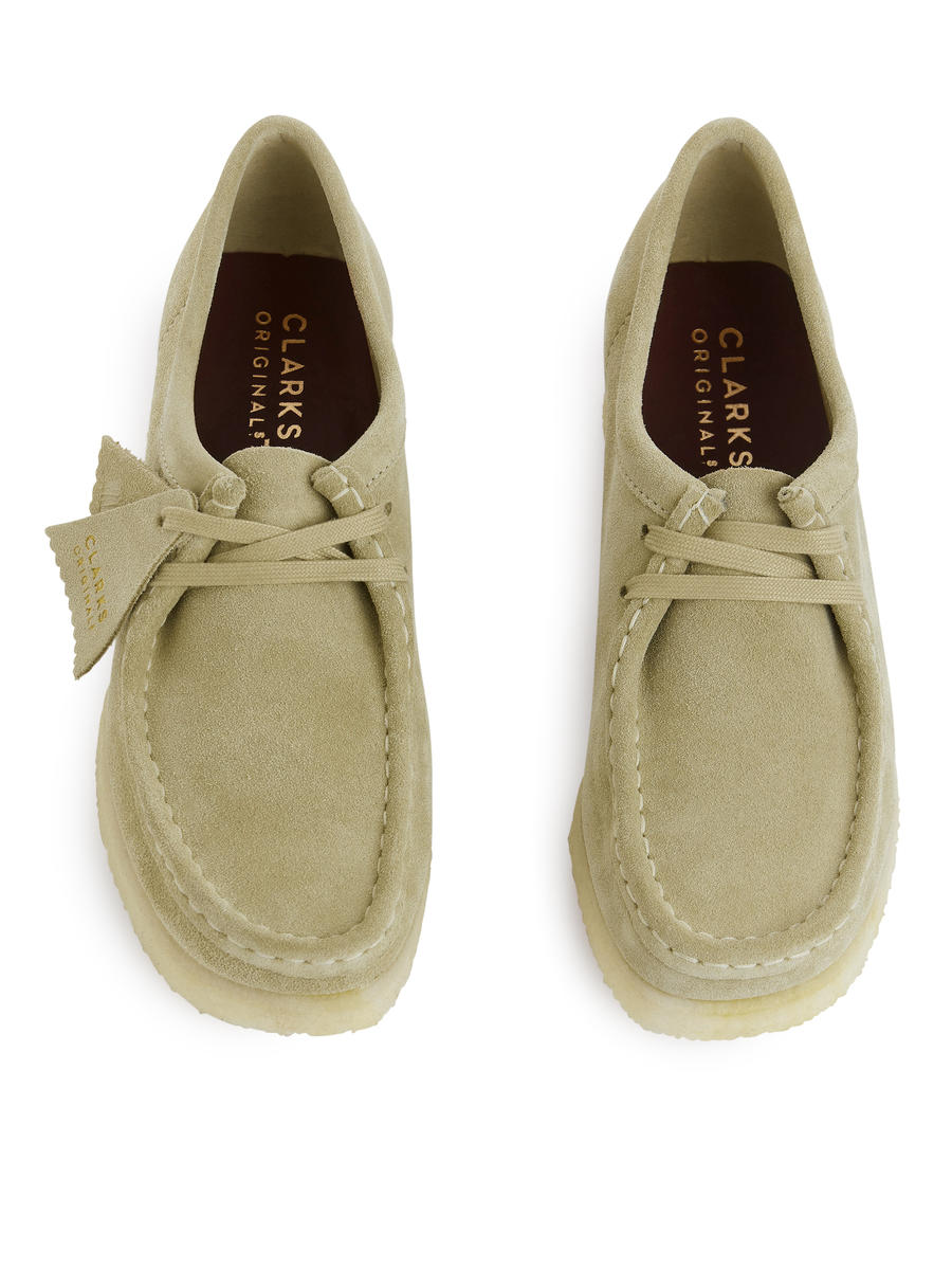 Clarks Wallabee Shoes-#D0C2AA-13153