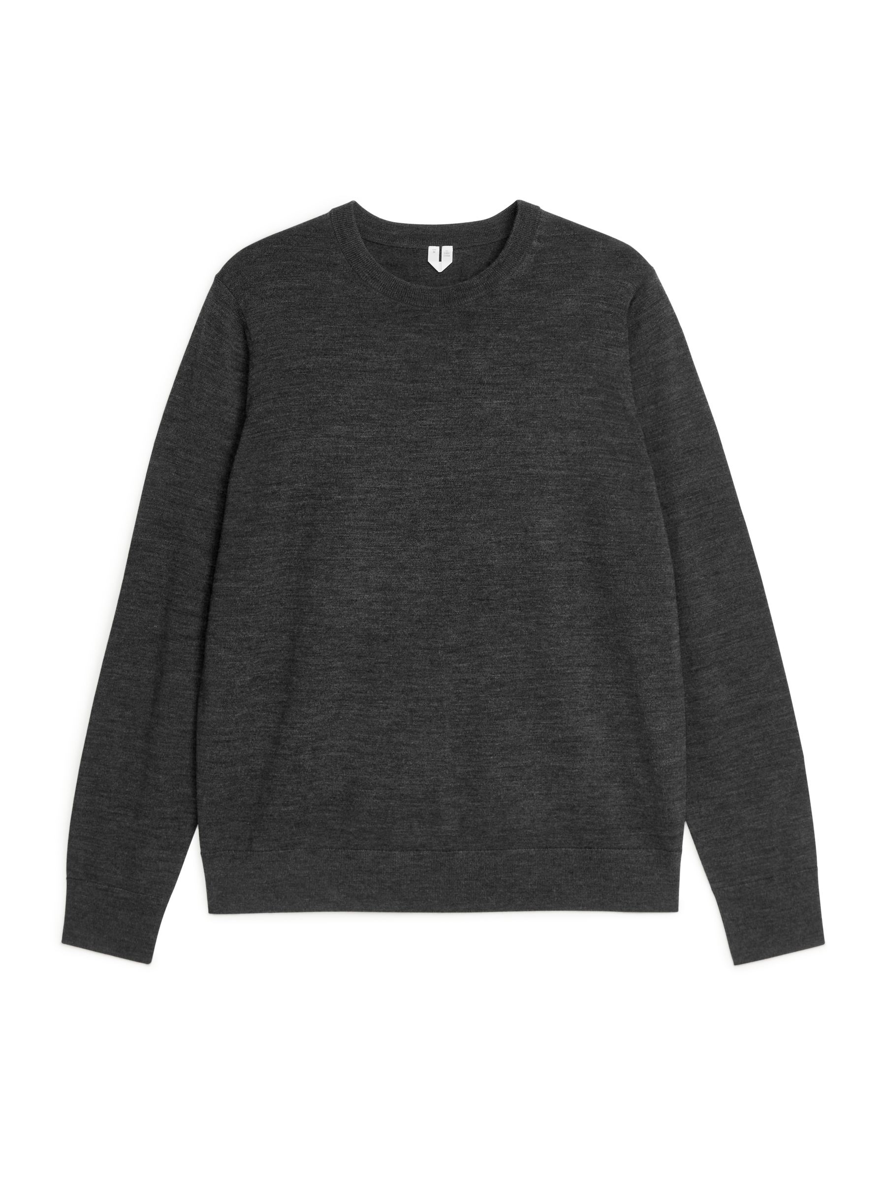 Fine Knit Merino Jumper-Grey-10642