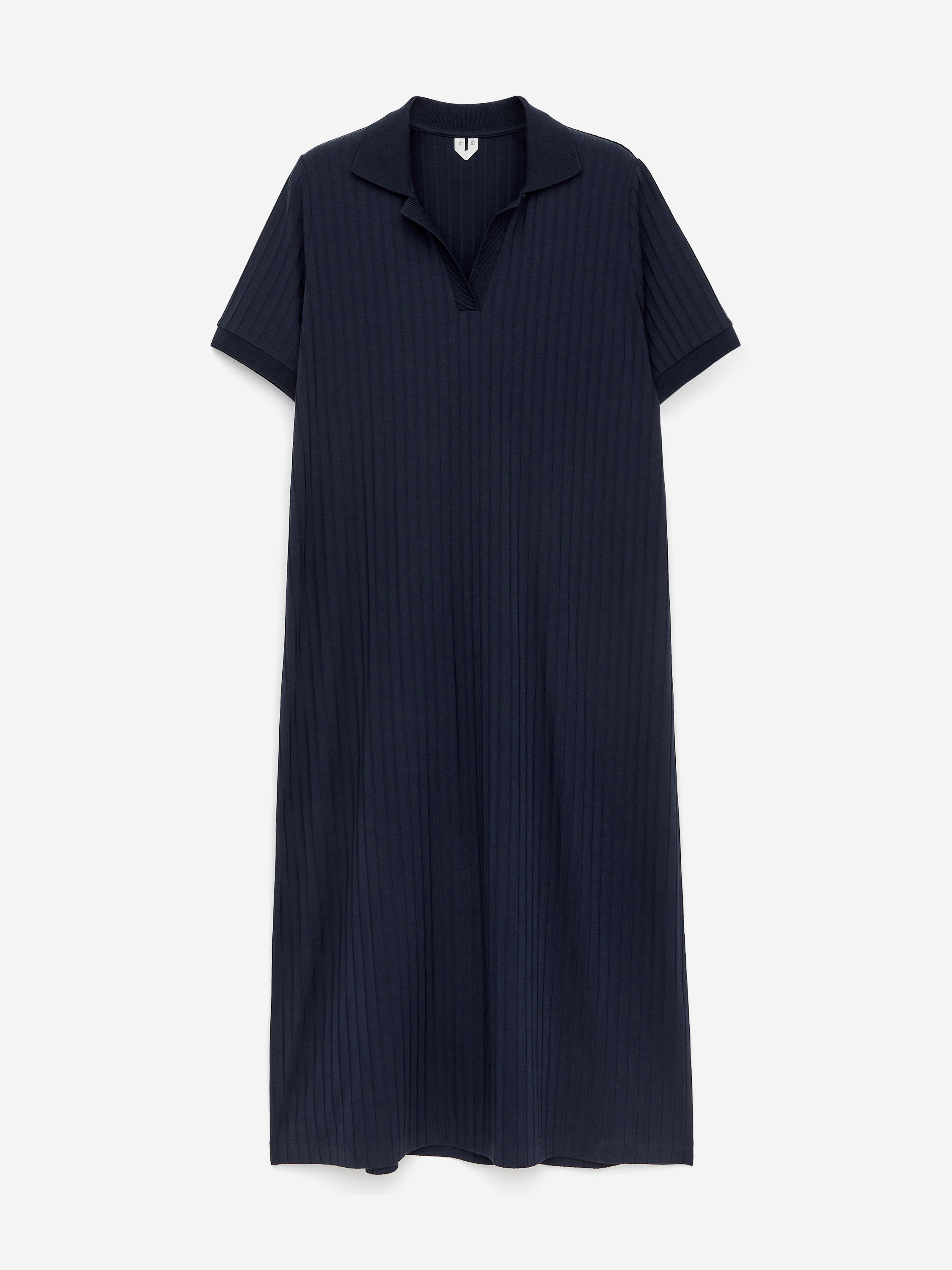 Rib-Knit Polo Dress – Dark Blue – Women – ARKET EU