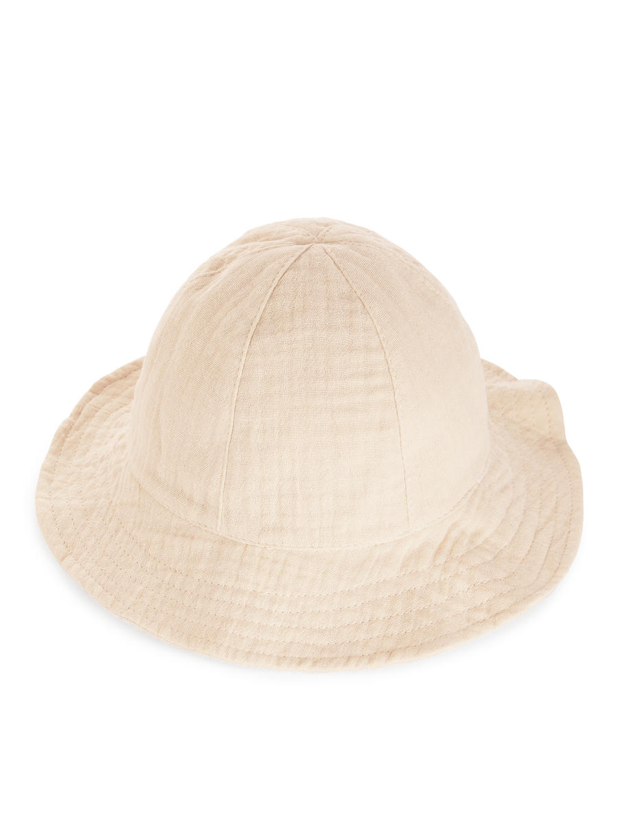 Cotton Muslin Sunhat-#C5B9AB-1614