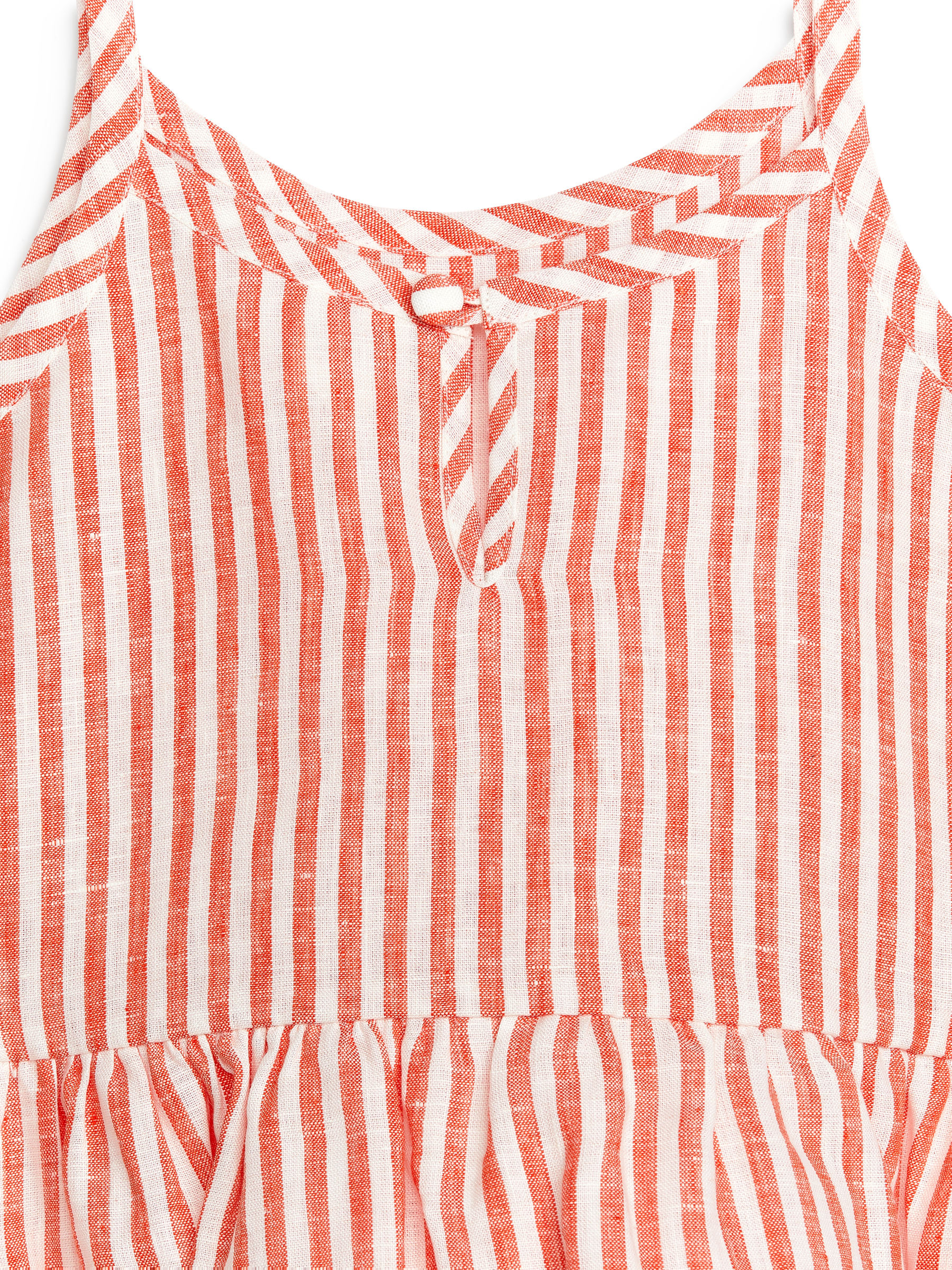 Topp i linne med smala axelband - Röd/vit - Regular fit - Children - StillMedia/DescriptiveDetail - 3