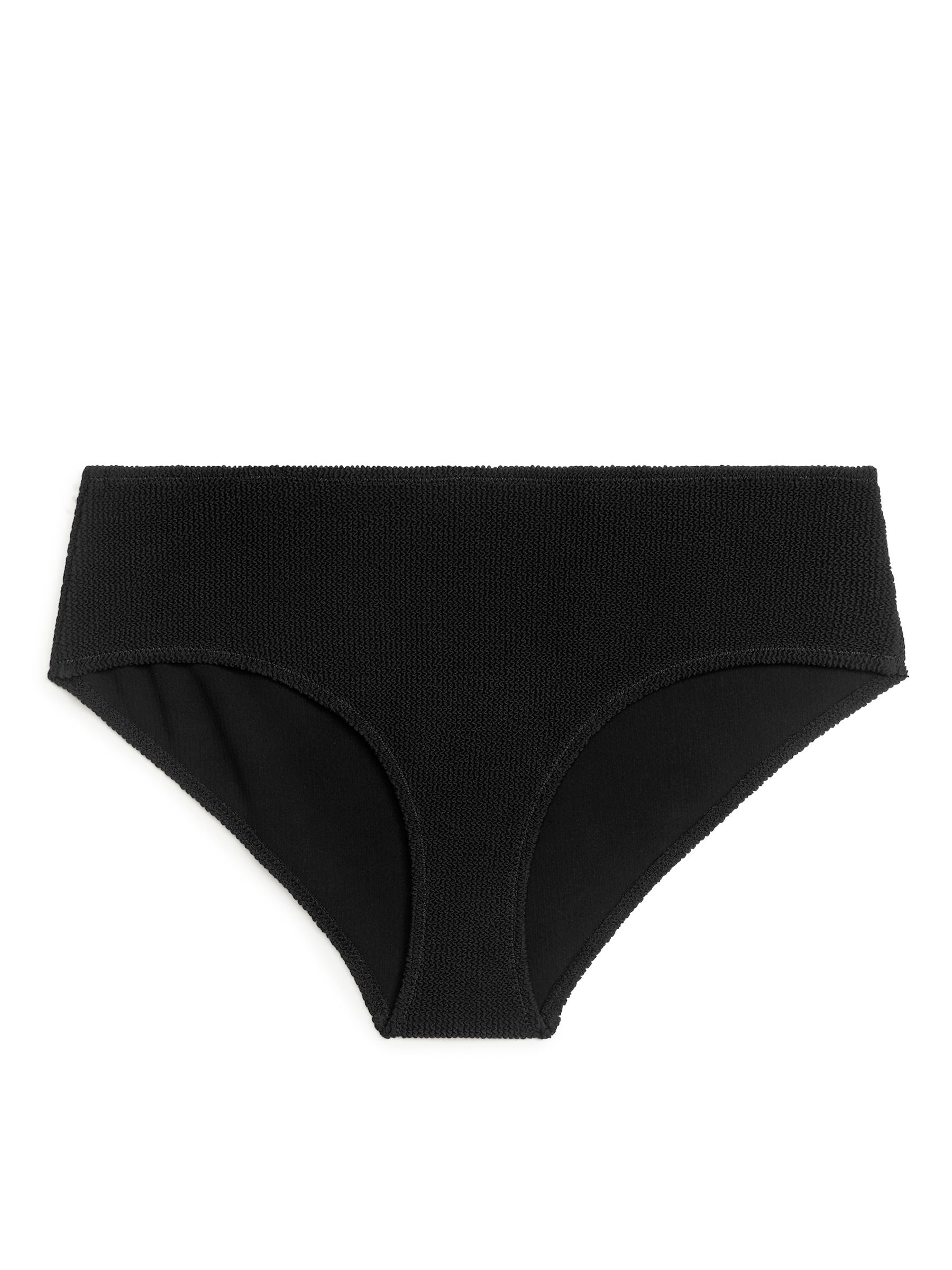 Braguita de bikini arrugada de cintura baja - Negro - Corte estándar - Women - StillMedia/DescriptiveStillLife - 1