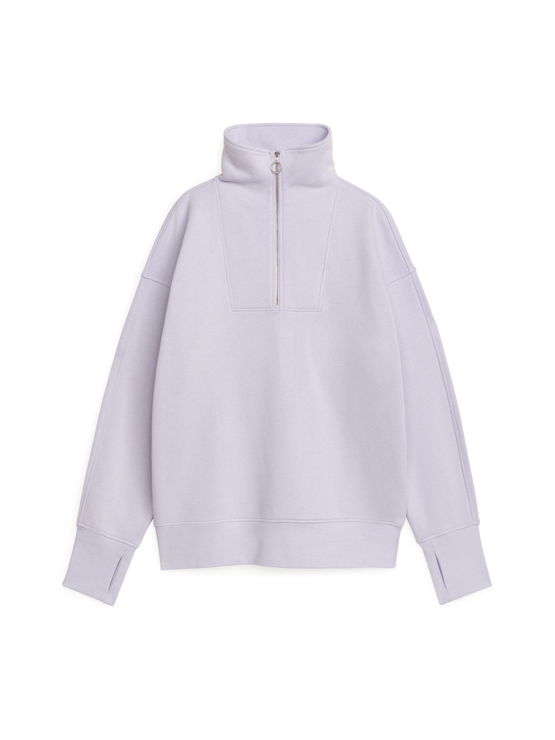 Felpa in spugna francese con cappuccio e cerniera - Lilac - Regular fit - Women - StillMedia/DescriptiveStillLife - 1