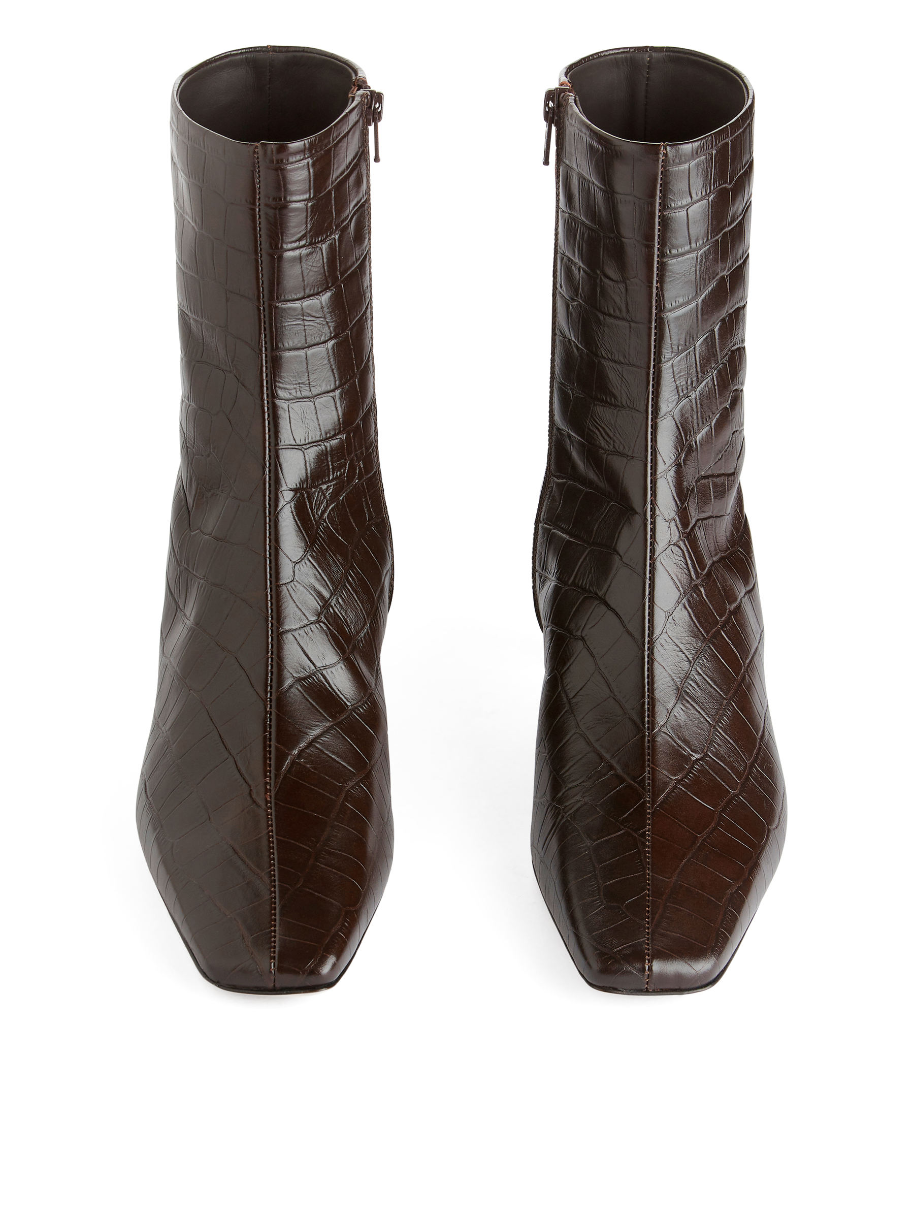 Buty za kostkę z kwadratowymi noskami - Ciemnobrązowy - Women - StillMedia/DescriptiveStillLife - 3