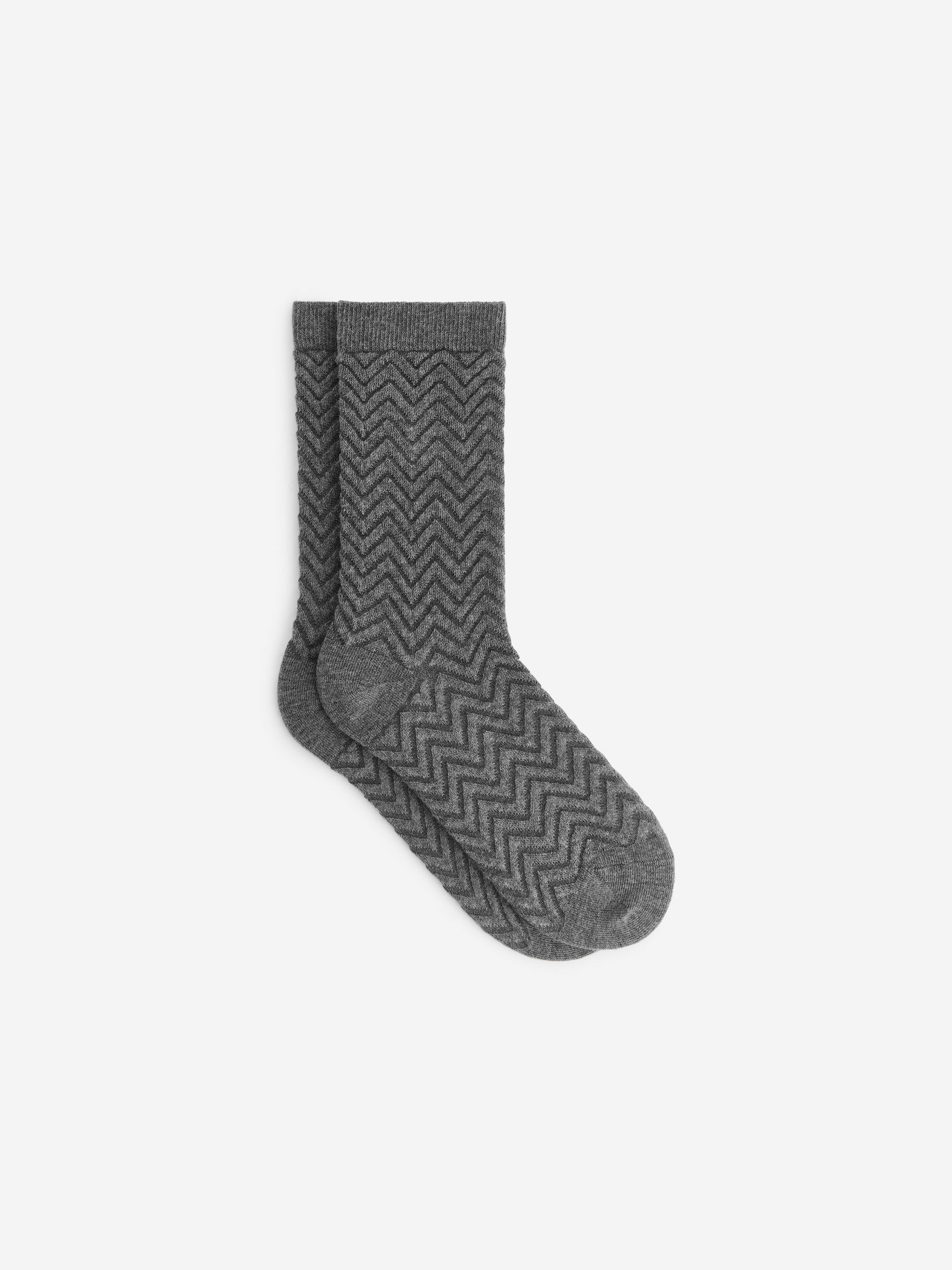 Baumwollsocken mit Chevron-Motiv-#323232-12029