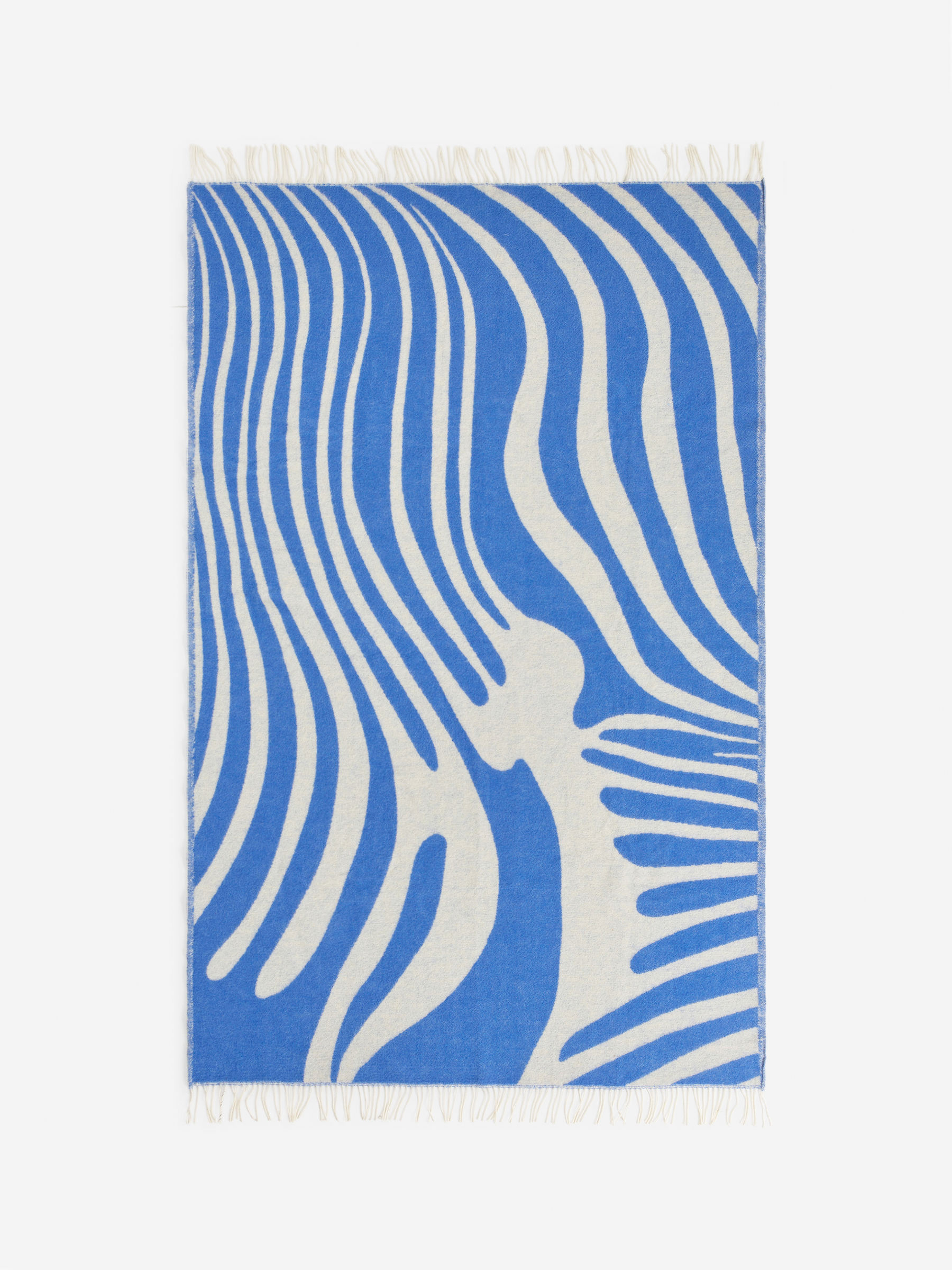 Klippan Wool Blanket – White/Blue – Homeware – ARKET NO