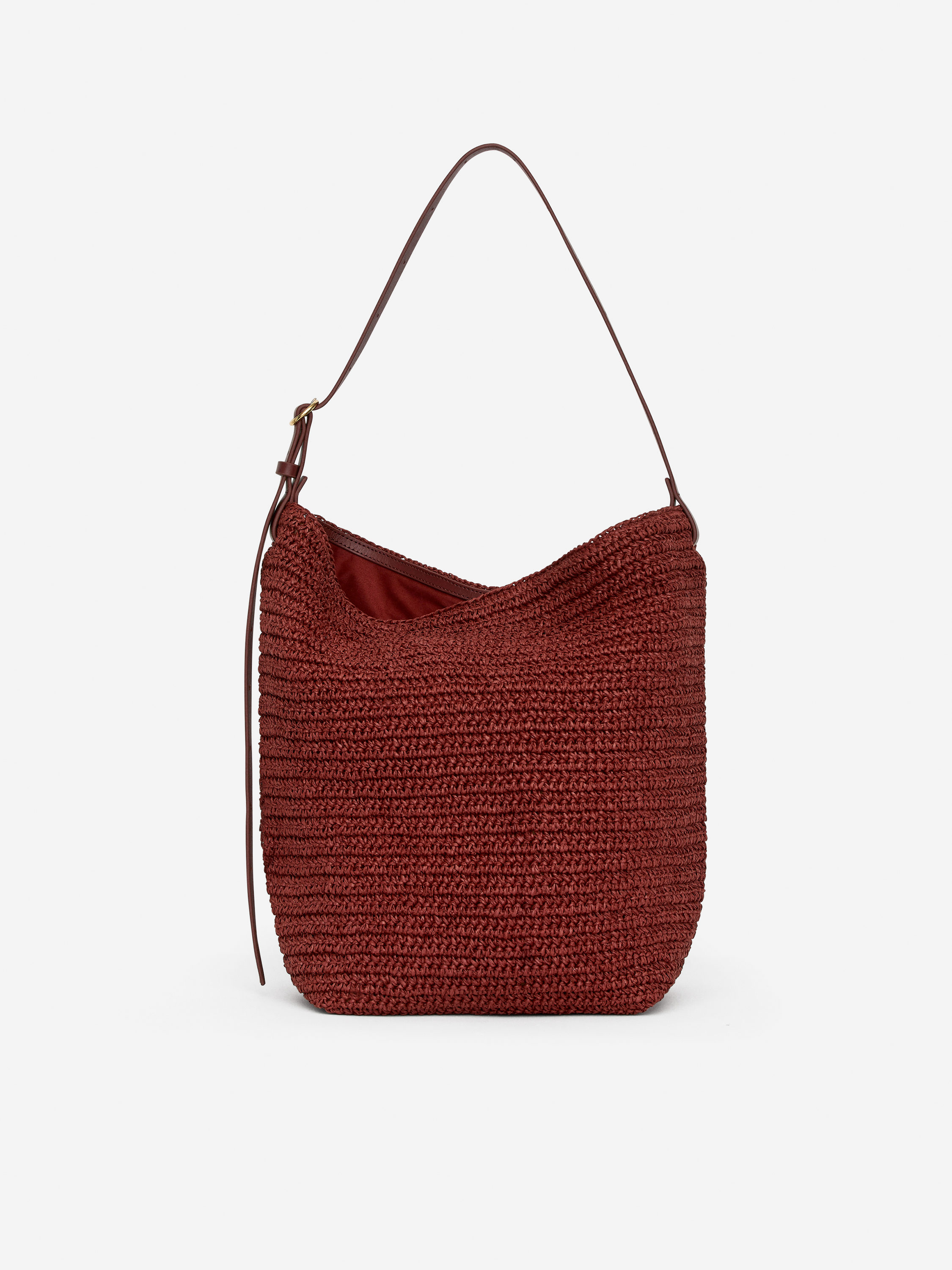 Sac à main en effet paille Marron