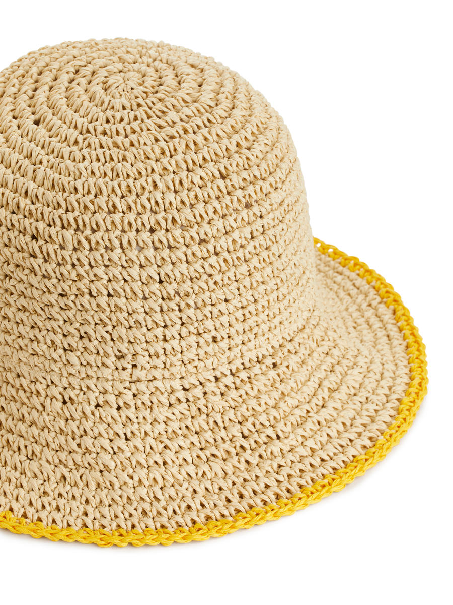 Straw Hat - Beige/Yellow - Children - 1072128004