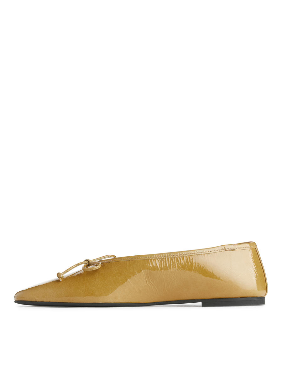 Patent Leather Ballet Flat - Beige - Women - 1229436001