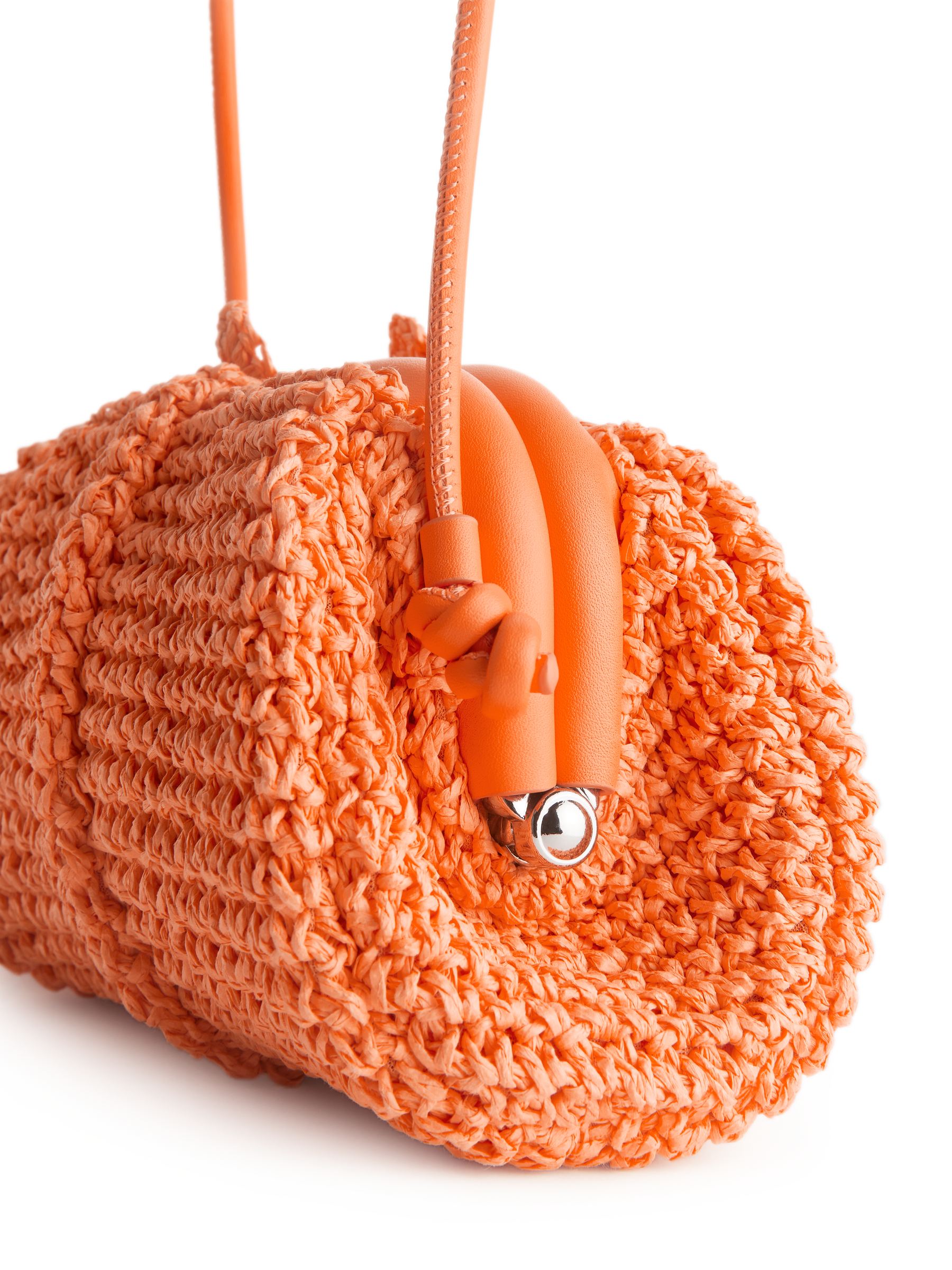 Bolso de mano de paja con adornos de piel - Naranja - Women - StillMedia/DescriptiveDetail - 4