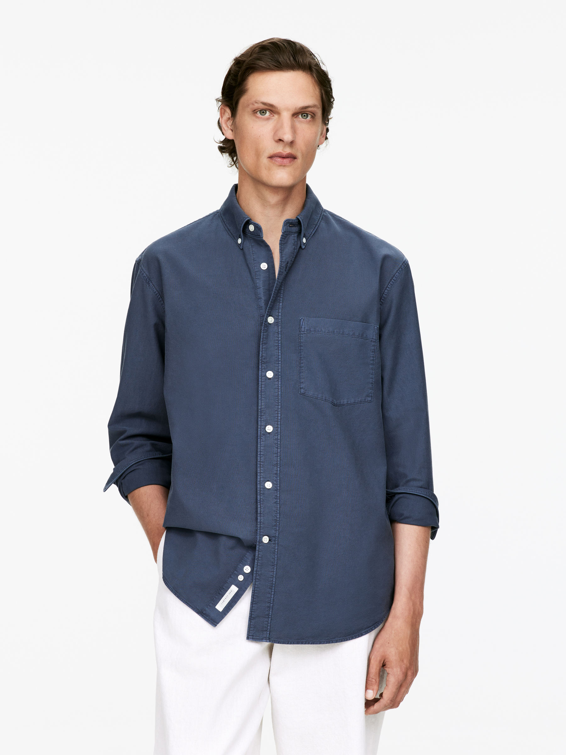 Relaxed Oxford Shirt-#606575-15339
