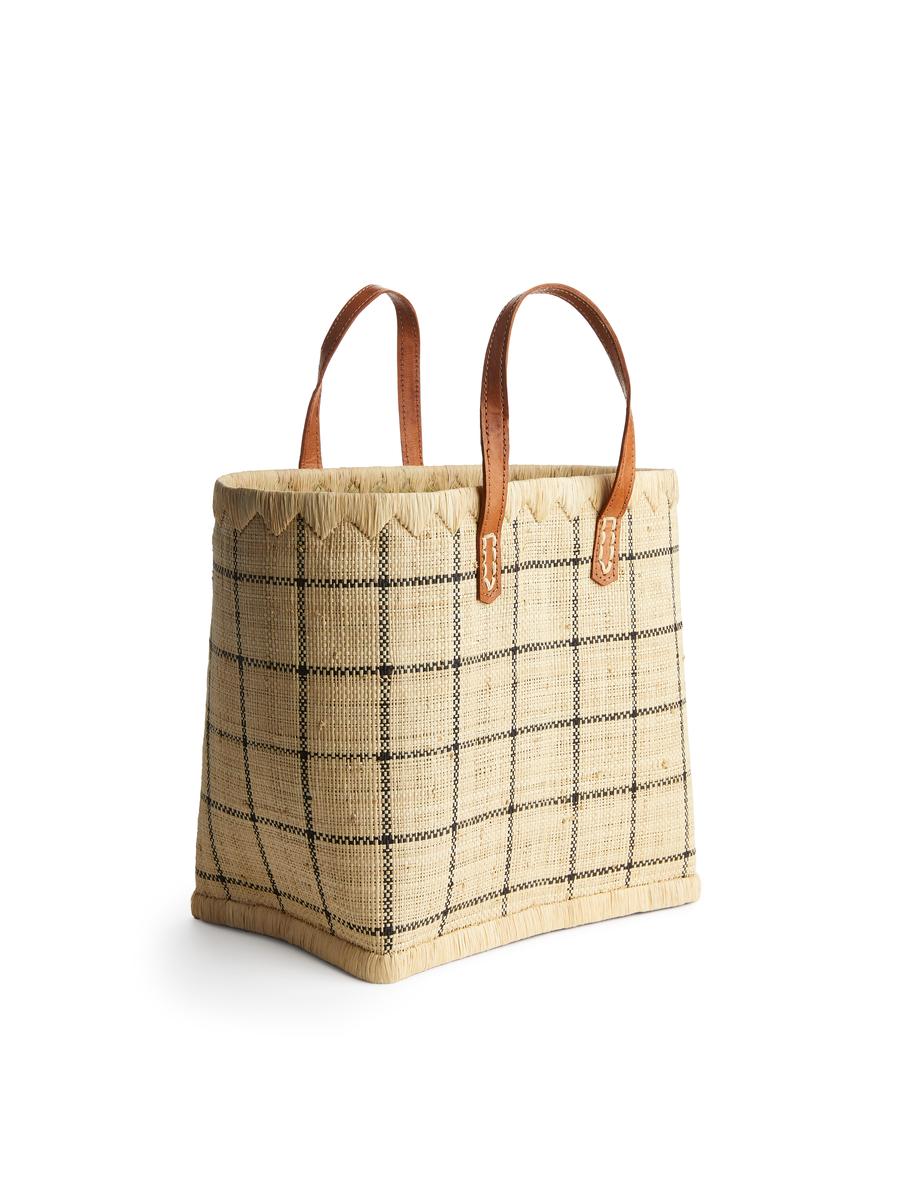 Petit panier en raphia A World of Craft - Beige / Noir - Femme - 0979395001