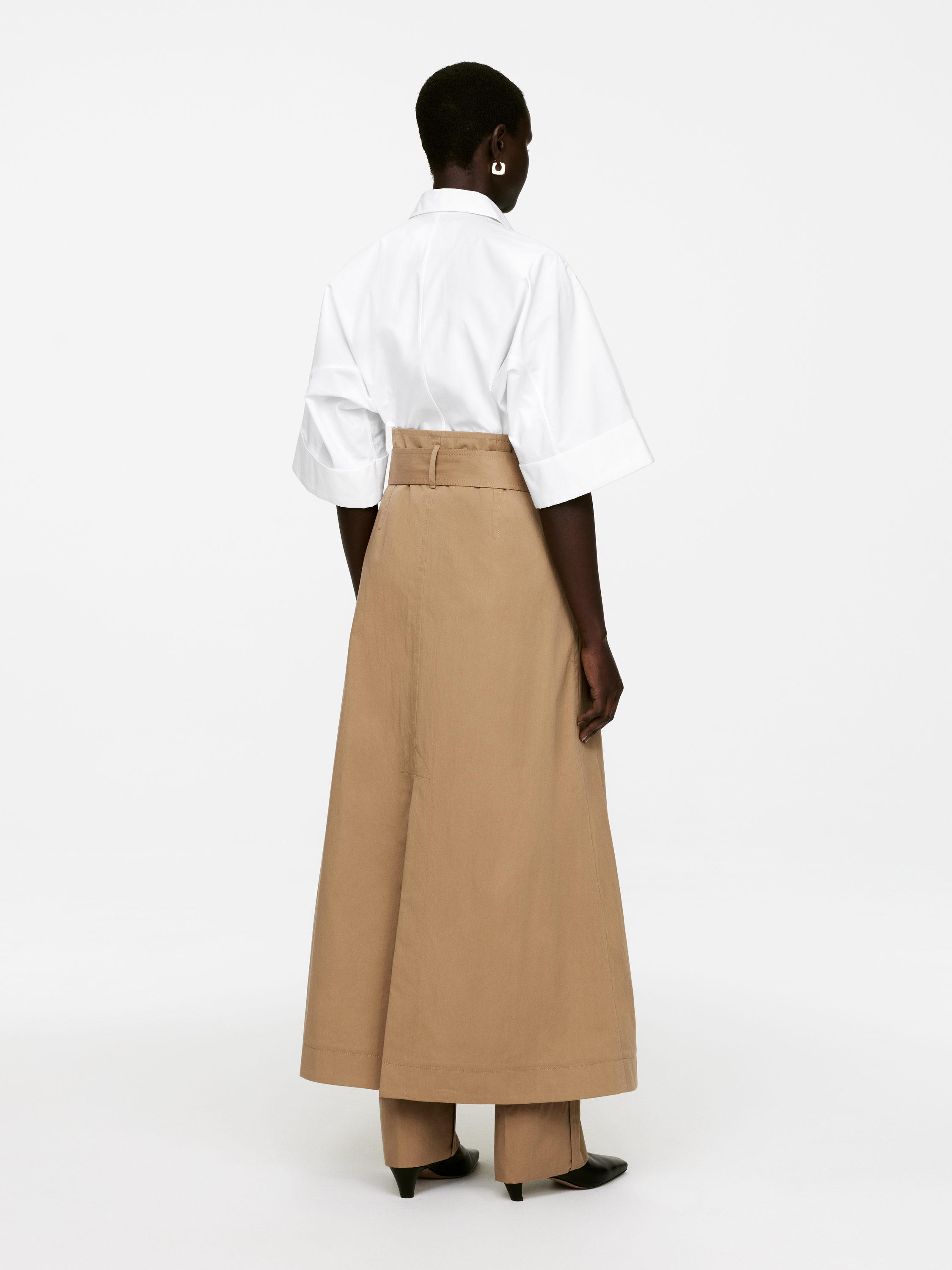 Wrap Midi Skirt – Beige – Women – ARKET SE