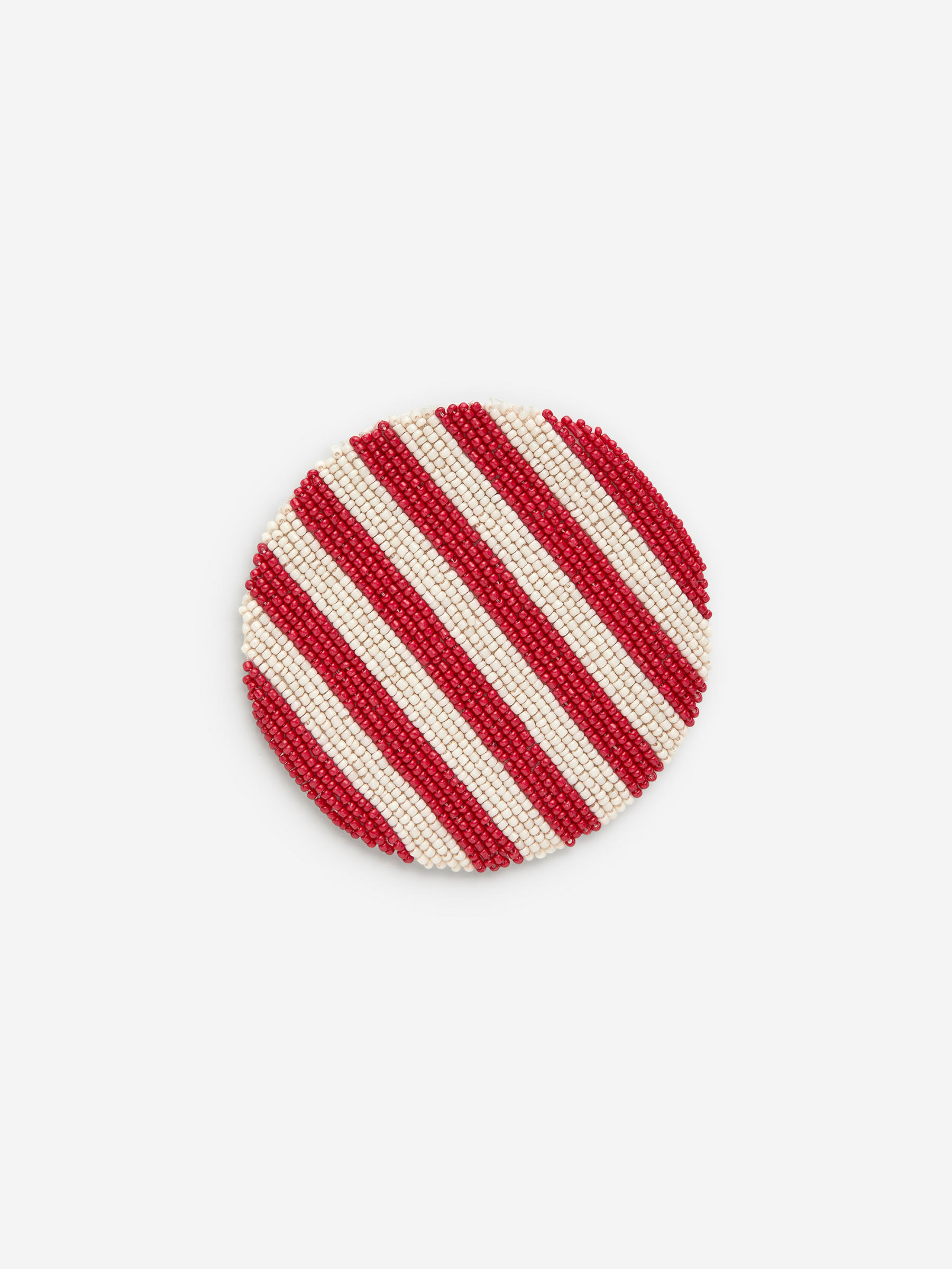 Glass Bead Coaster-#9E2D2C-15757