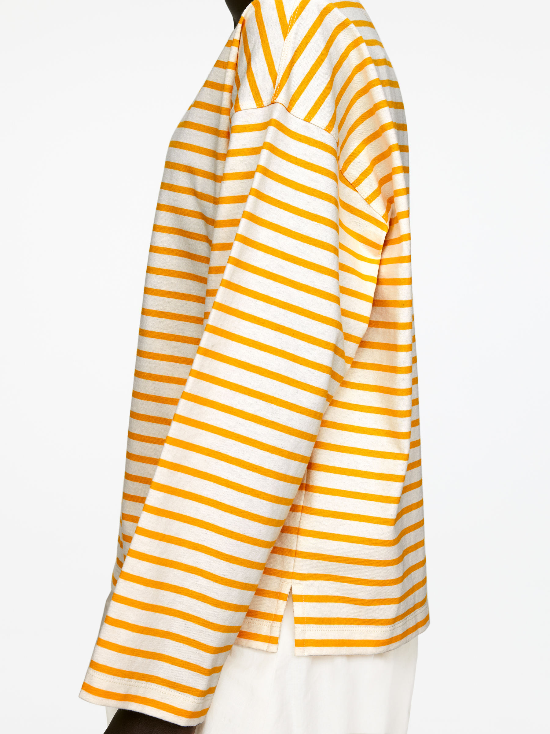 Long-Sleeve T-Shirt - Yellow/Off White - Regular fit - Women - StillMedia/Lookbook - 4