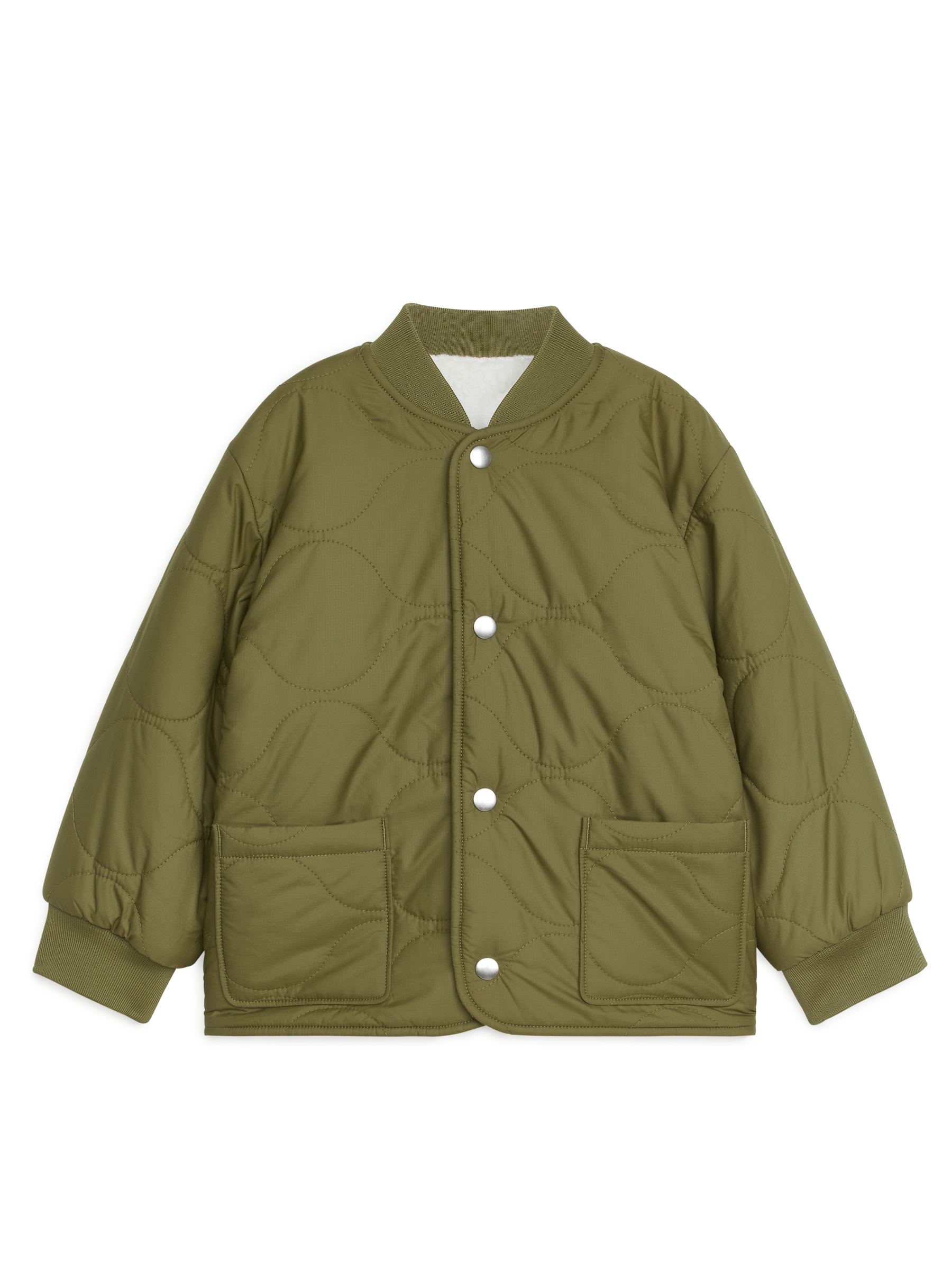 Reversible Quilt Pile Jacket - Green/White - Children - StillMedia/DescriptiveStillLife - 4