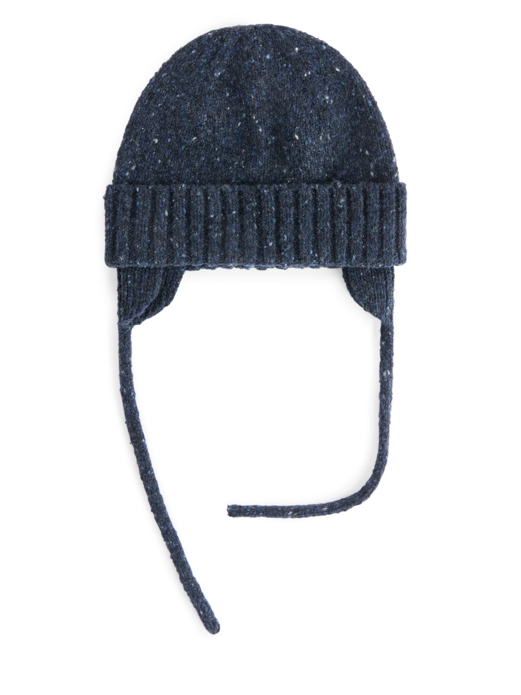 Neps Wool-Blend Earflap Beanie-#23263B-10072