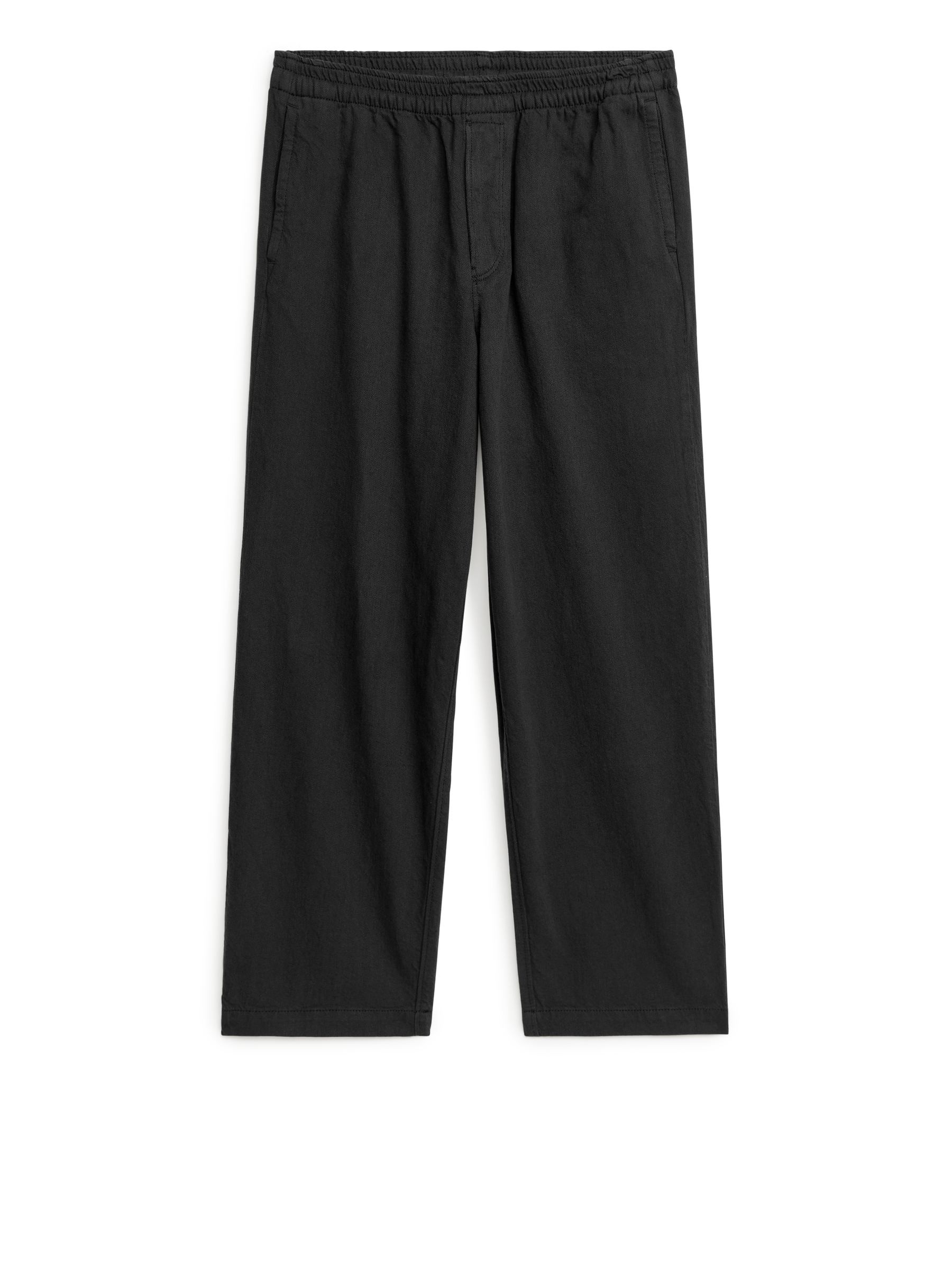 Pantaloni dalla vestibilità rilassata in cotone e lino - Nero - Relaxed fit - Men - StillMedia/DescriptiveStillLife - 2