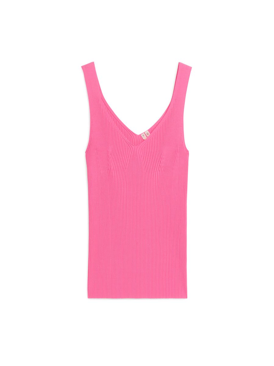 Rib-Knit Tank Top-#C83282-1039