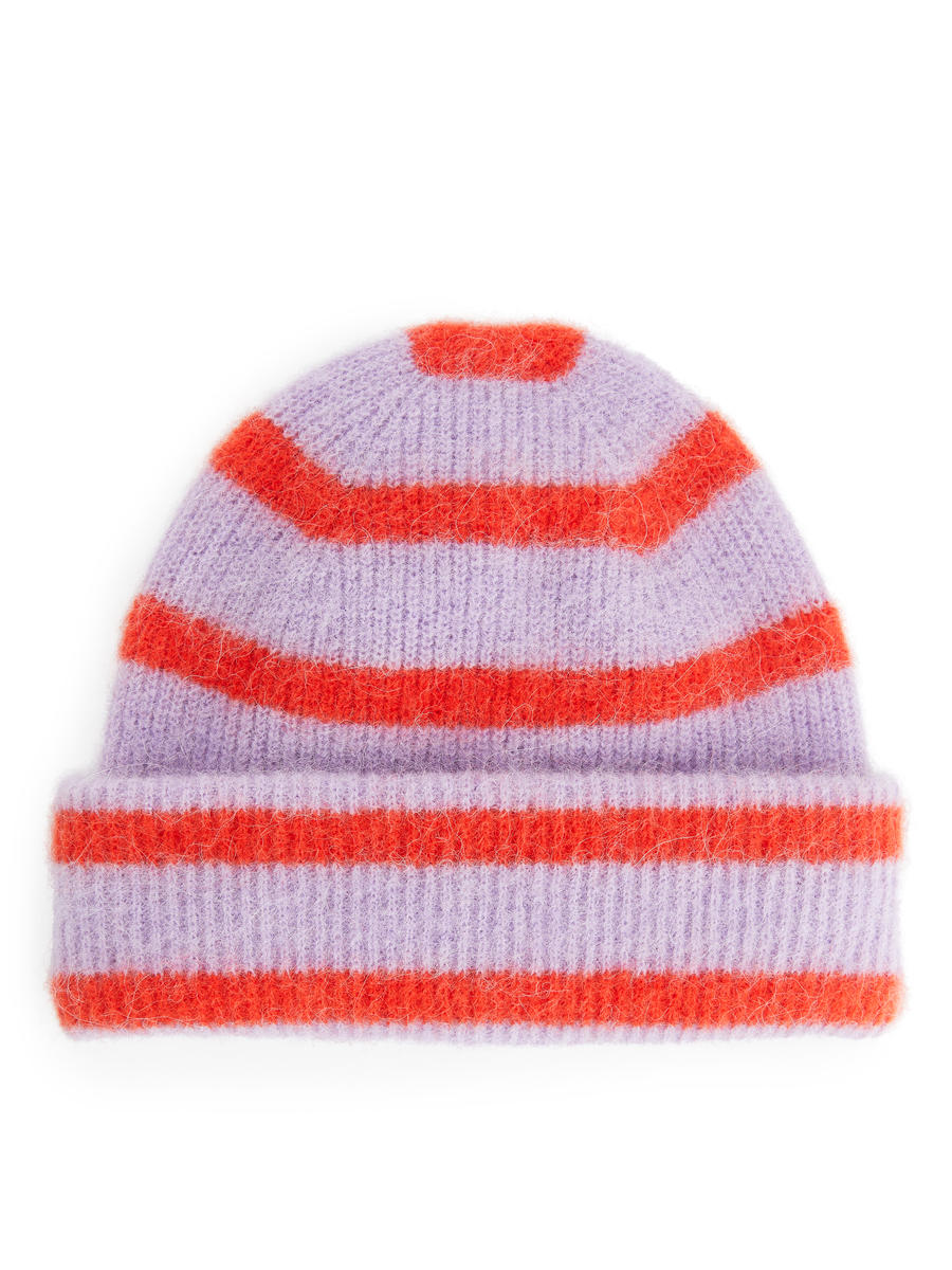 Alpaca-Wool Blend Beanie-#B4A0C9-11817