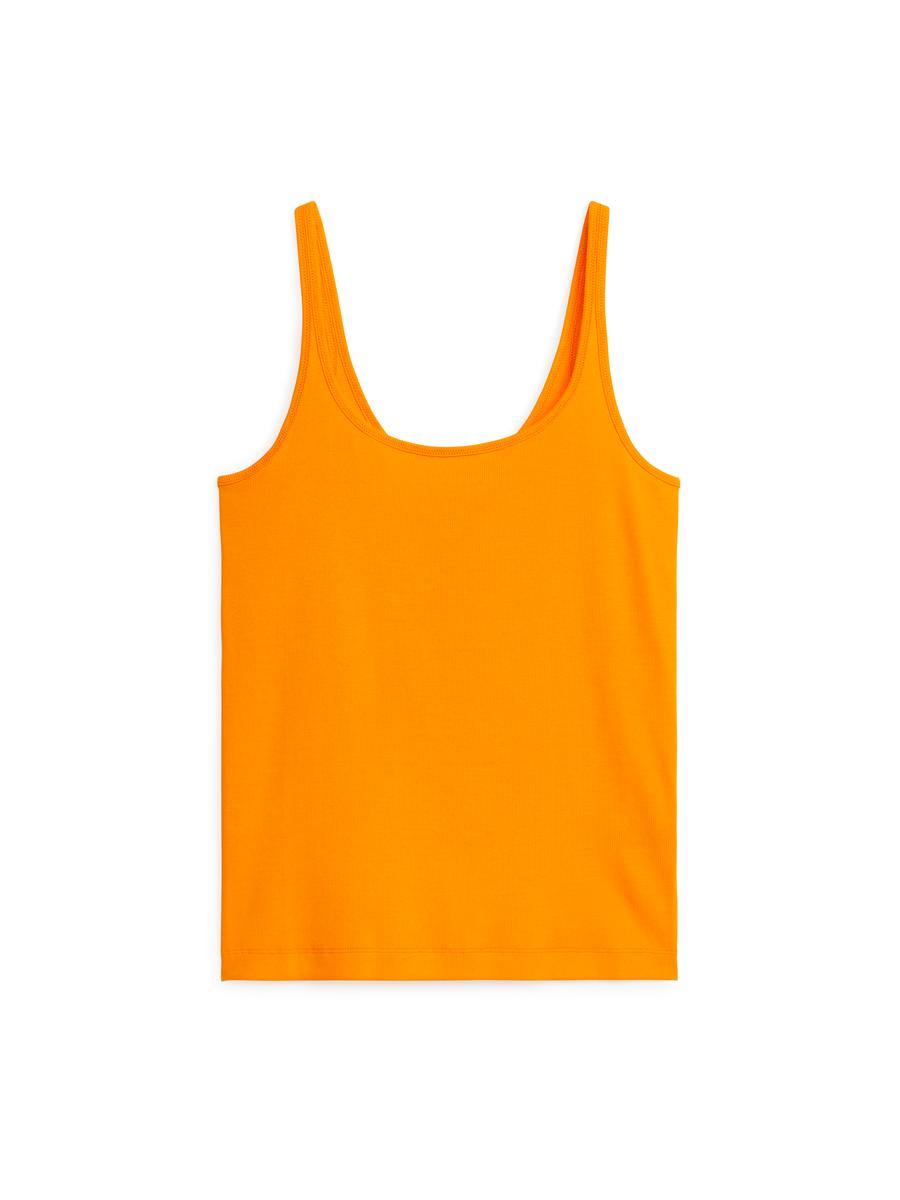 Geripptes Tanktop - Gelb - Slim Fit - Women - 1159758003