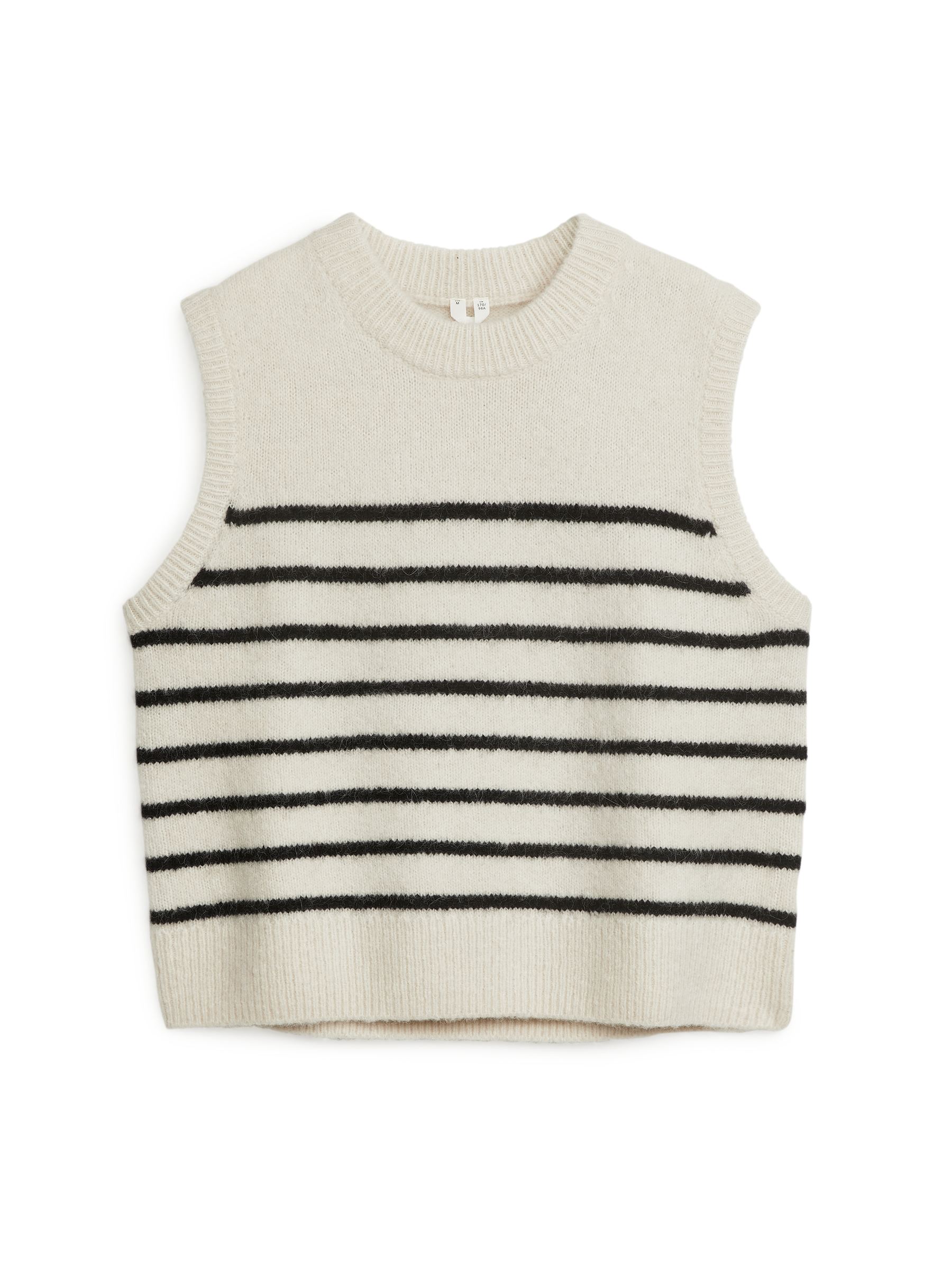 Chaleco de yak de alpaca y punto - Off White/Black - Corte estándar - Women - StillMedia/DescriptiveStillLife - 1