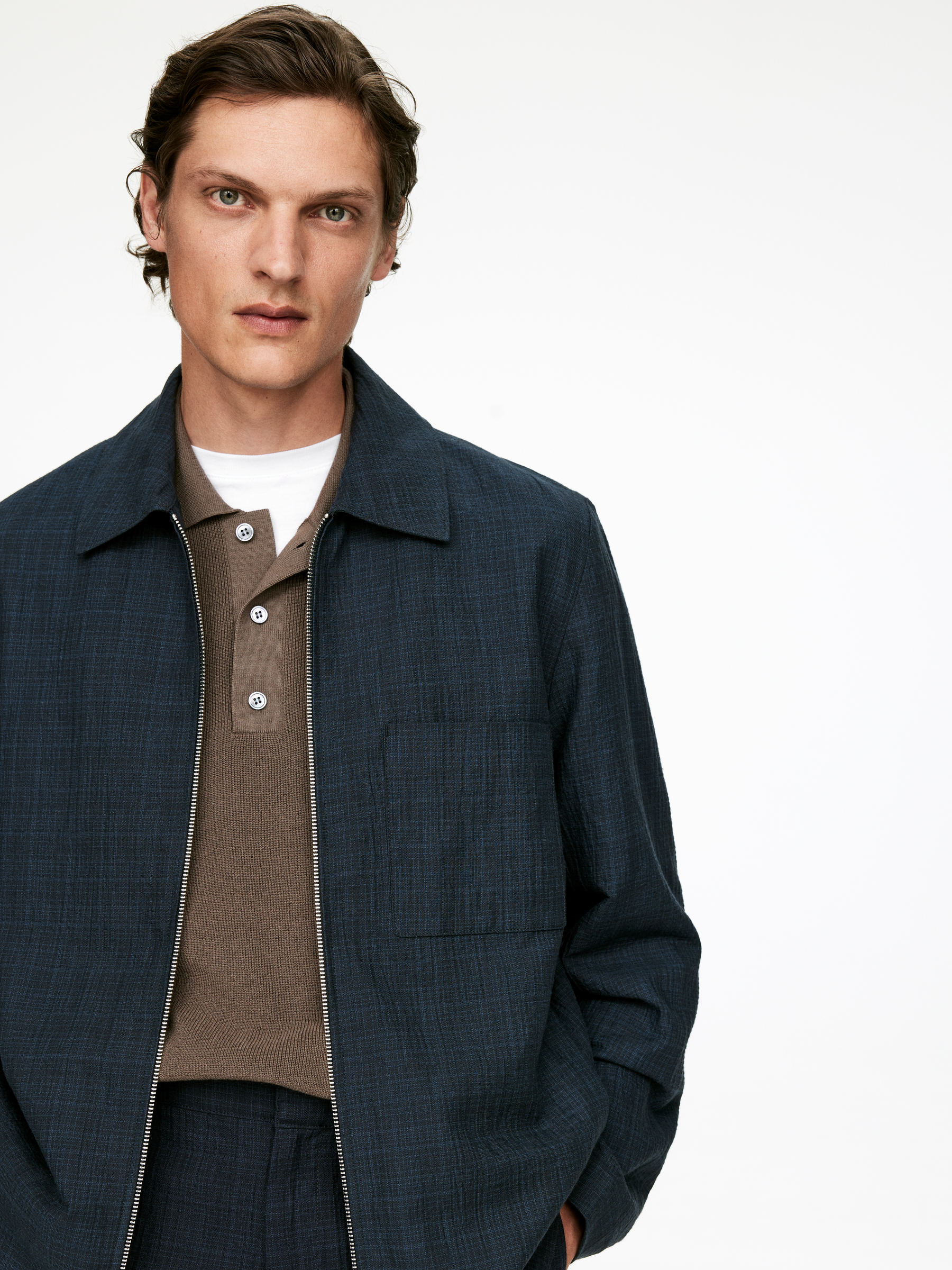 Seersucker Jacket - Dark Blue - Regular fit - Men - StillMedia/Lookbook - 9