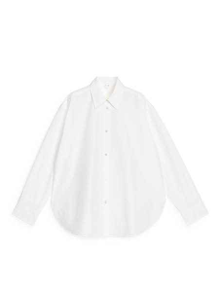 Two Way Poplin Shirt White Women Arket Dk